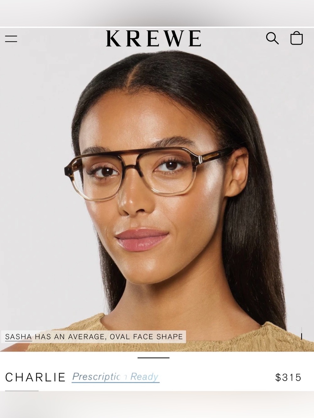 KREWE CHARLIE glasses color: Walnut